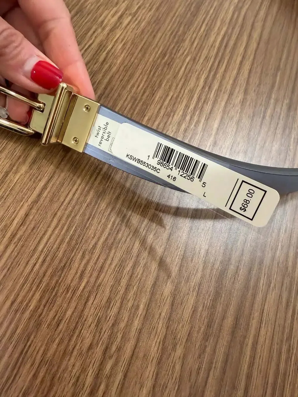 Kate Spade New York Twist Reversible Belt Size L